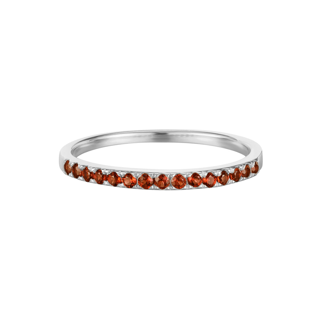 January Birthstone Garnet Eternity Ring