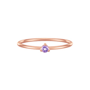 February Birthstone Solitaire Ring