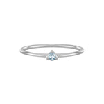 March Birthstone Solitaire Ring