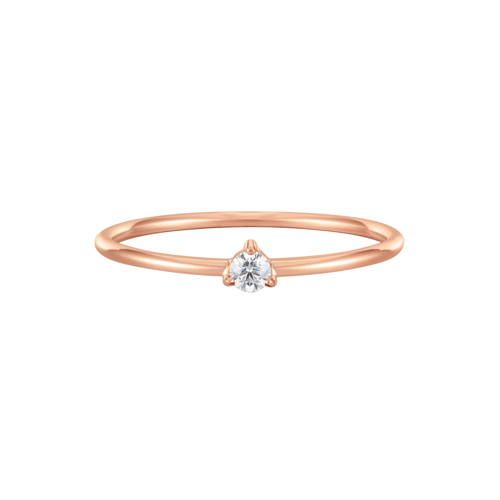 April Birthstone Diamond Solitaire Ring