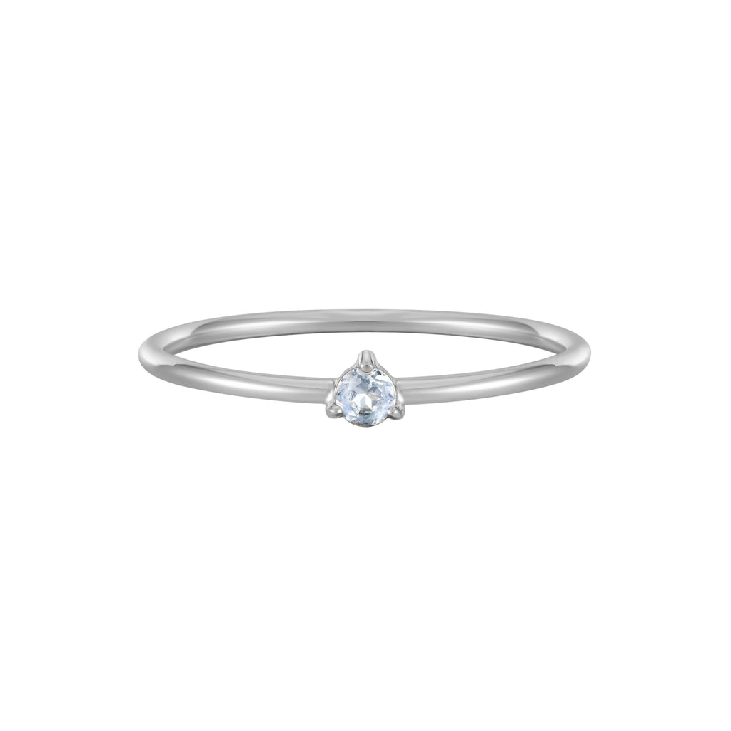 June Birthstone Moonstone Solitaire Ring