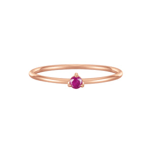July Birthstone Ruby Solitaire Ring
