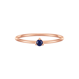 September Birthstone Sapphire Solitaire Ring