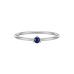 September Birthstone Sapphire Solitaire Ring
