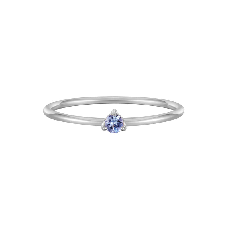 December Birthstone Solitaire Ring