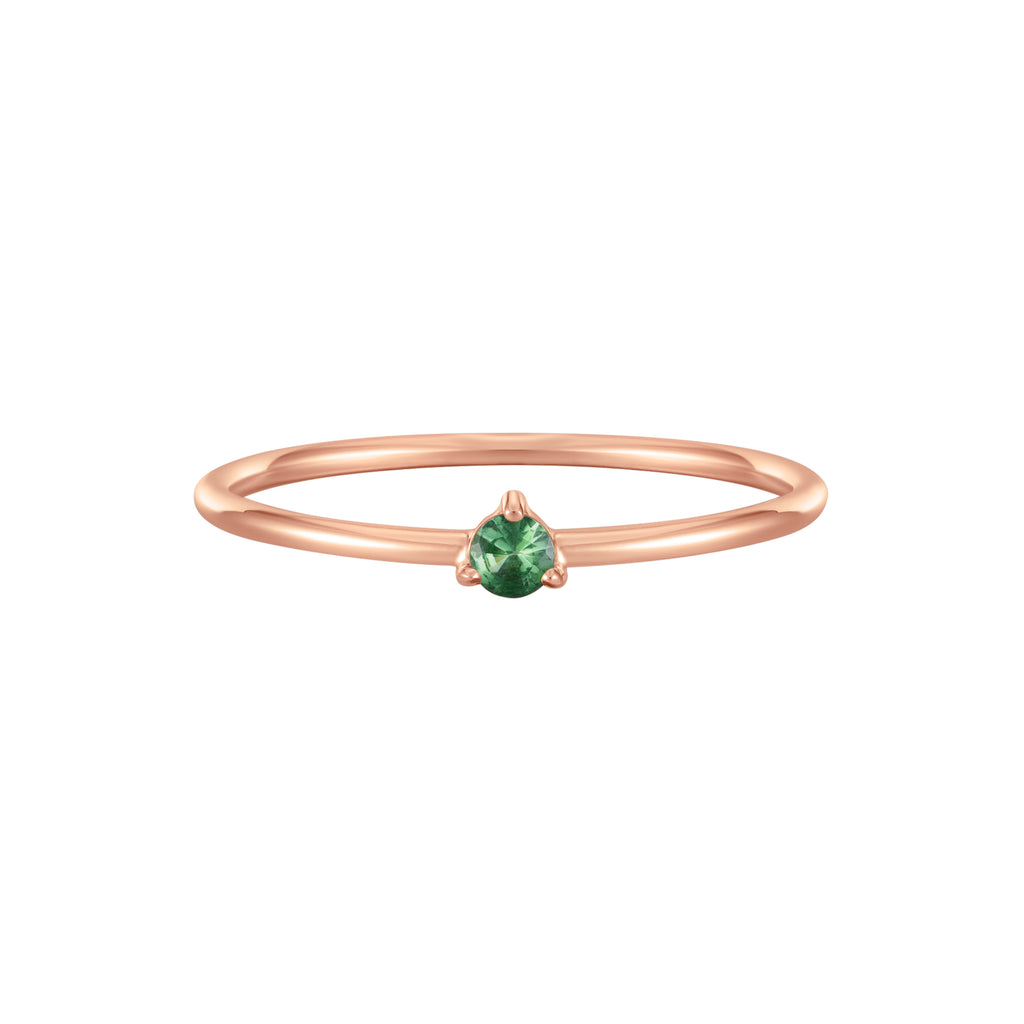May Birthstone Tsavorite Solitaire Ring