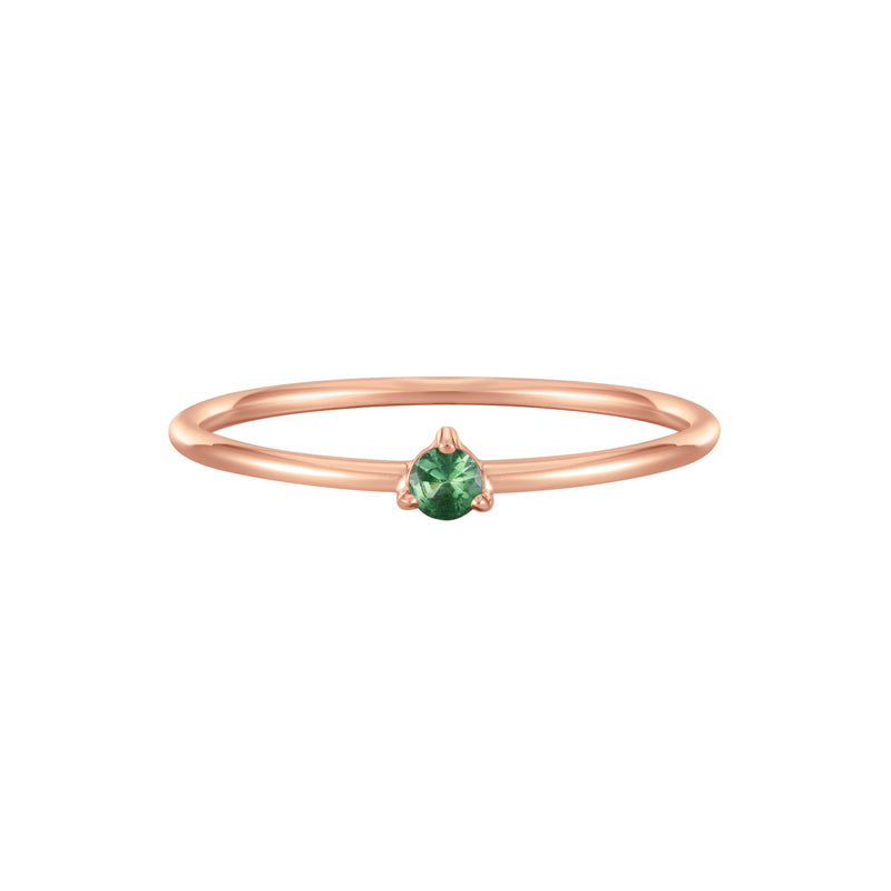 May Birthstone Solitaire Ring