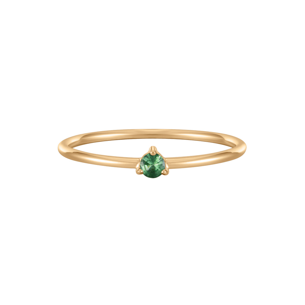 May Birthstone Solitaire Ring