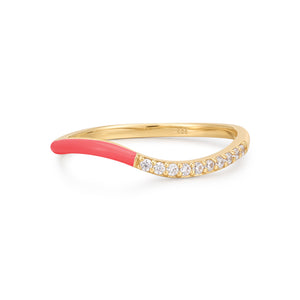 Frost Curve Enamel Ring