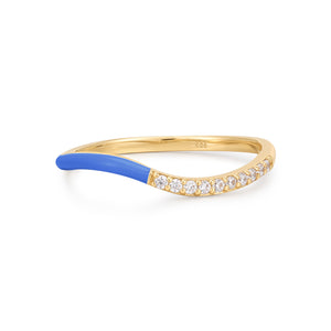 Frost Curve Enamel Ring