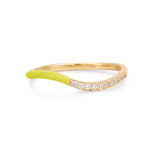 Frost Curve Enamel Ring