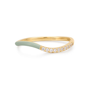 Frost Curve Enamel Ring