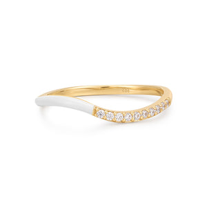Frost Curve Enamel Ring