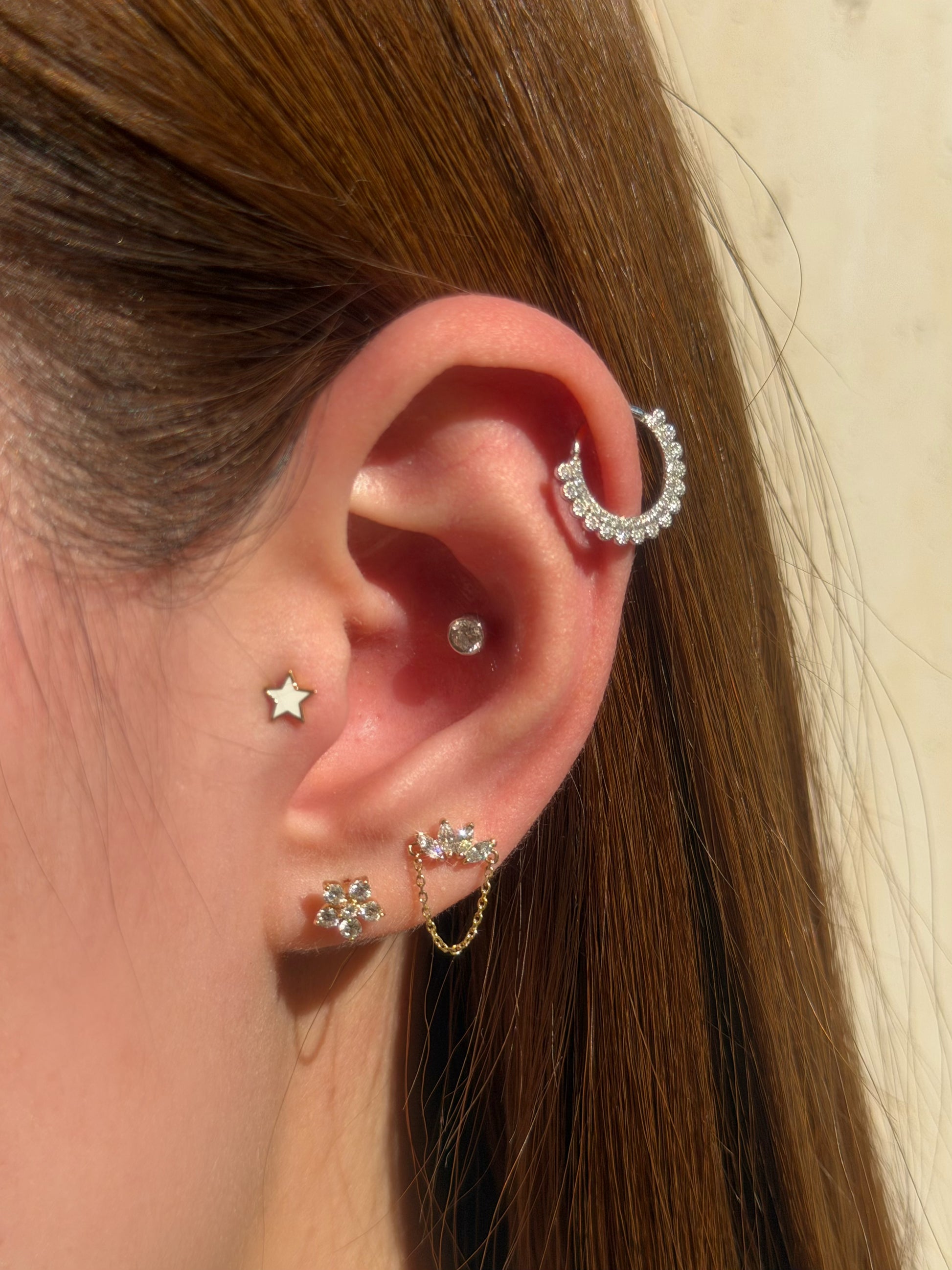 Fleuris Diamond Flatback Earring