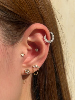Fleuris Diamond Flatback Earring