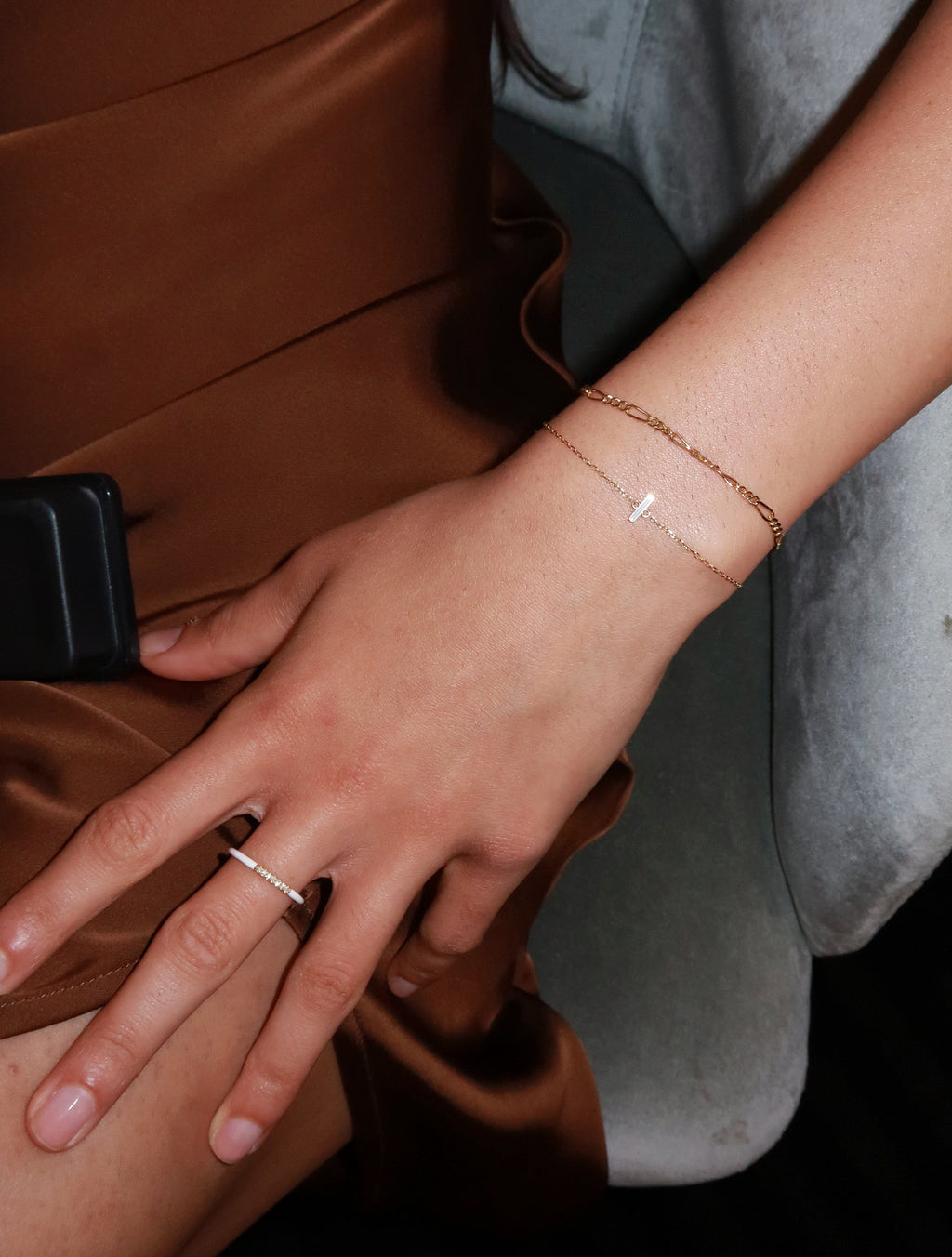 Initial Enamel Bracelet
