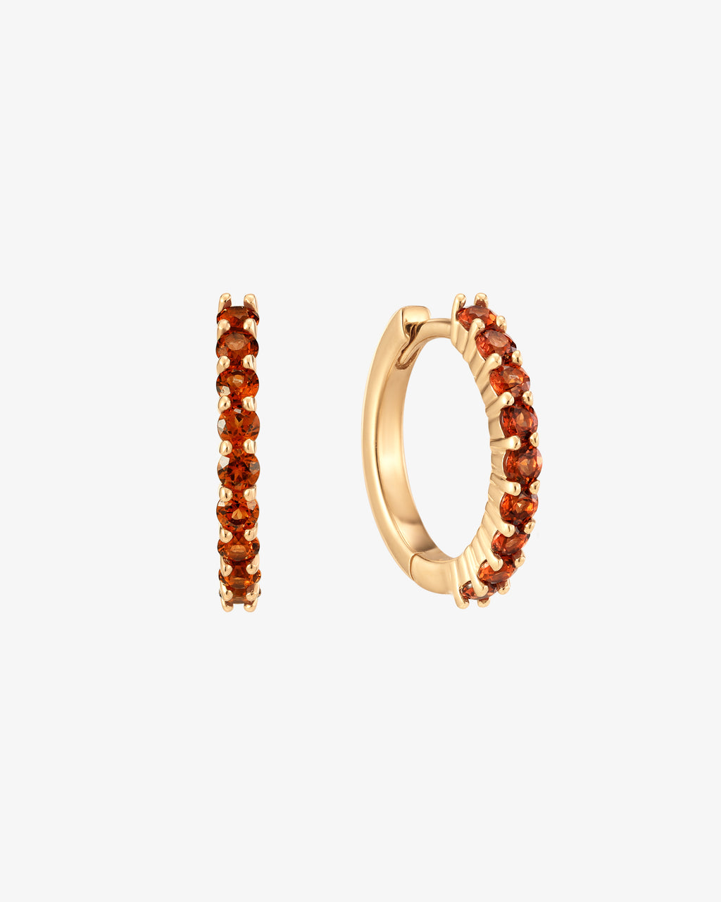 January Birthstone Garnet Huggie Earring