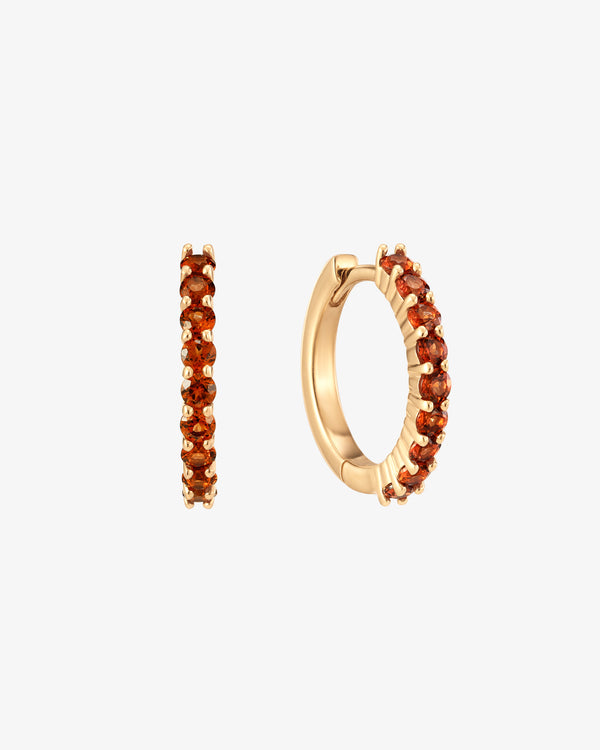 January Birthstone Garnet Huggie Earring