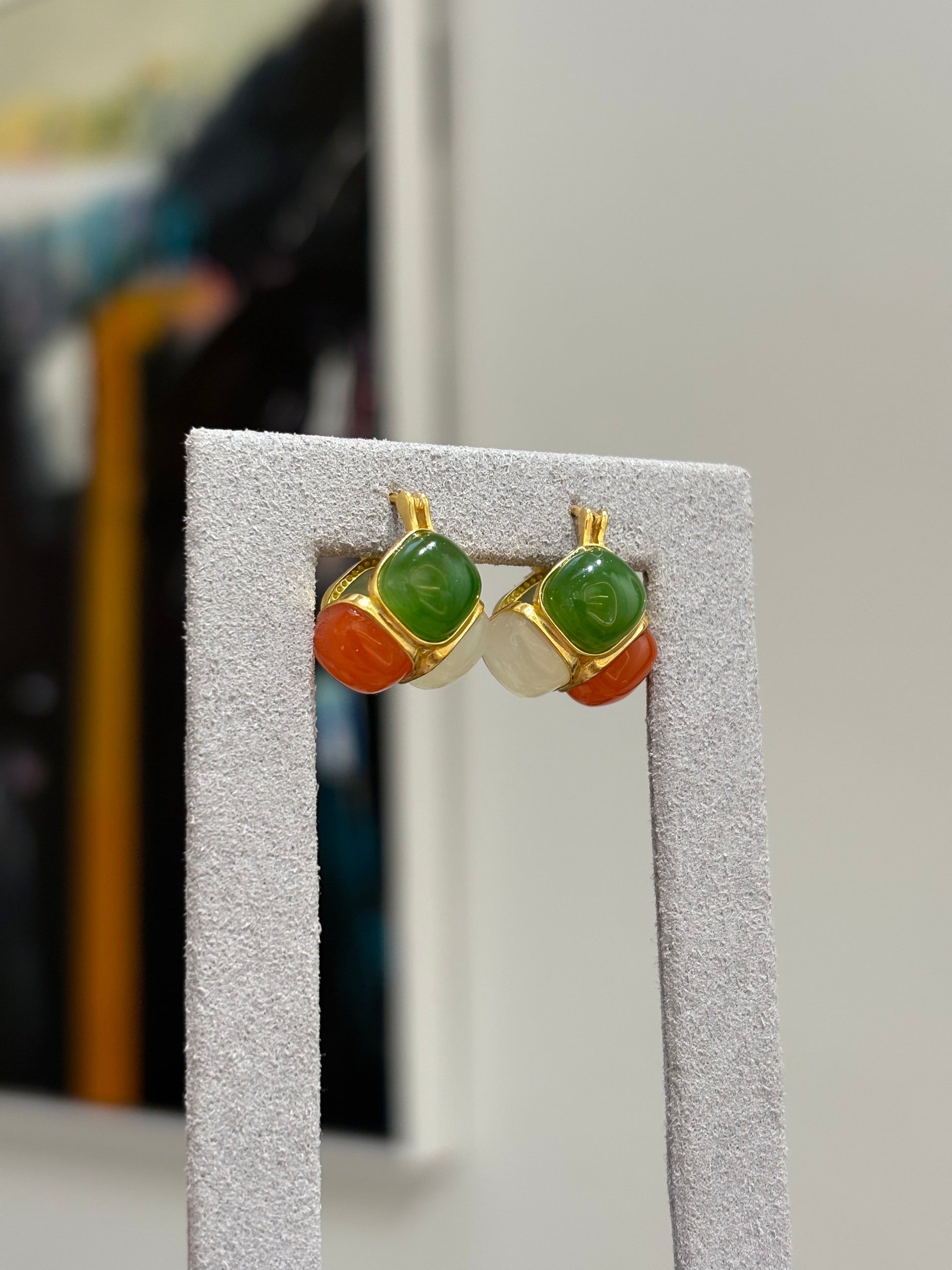 Trinity Aura Jade Higgies Earrings