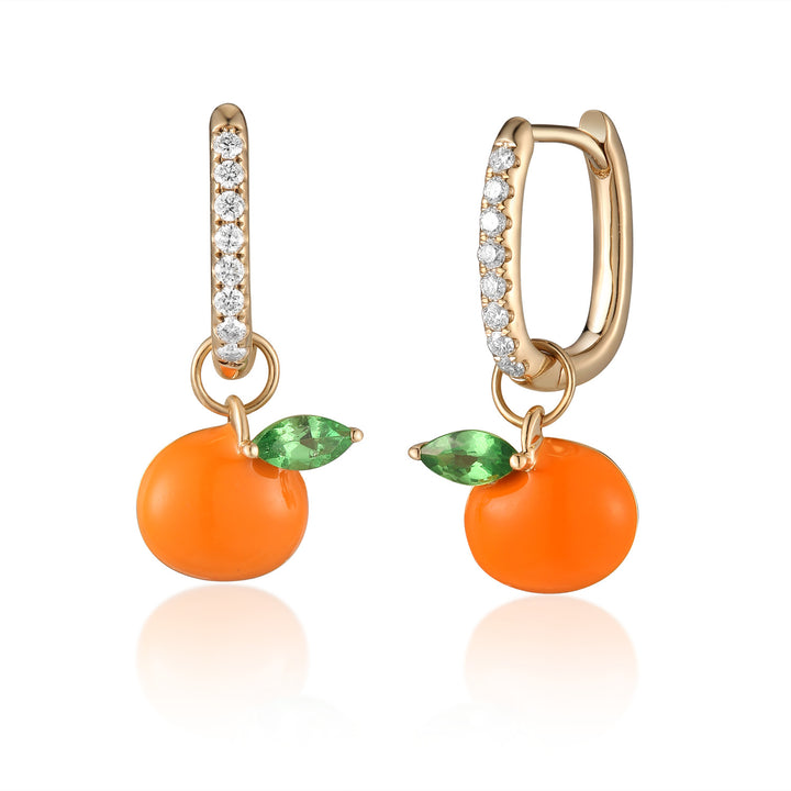 Orange Huggie Earring
