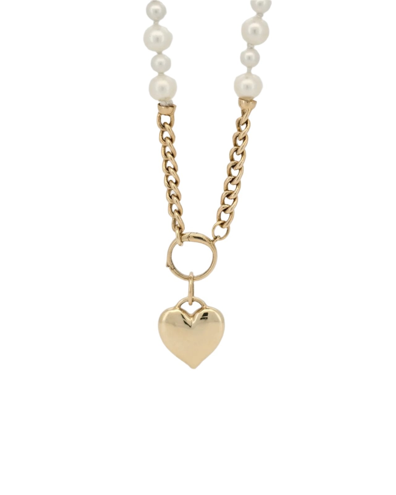 Heart & Pearl Chain Necklace