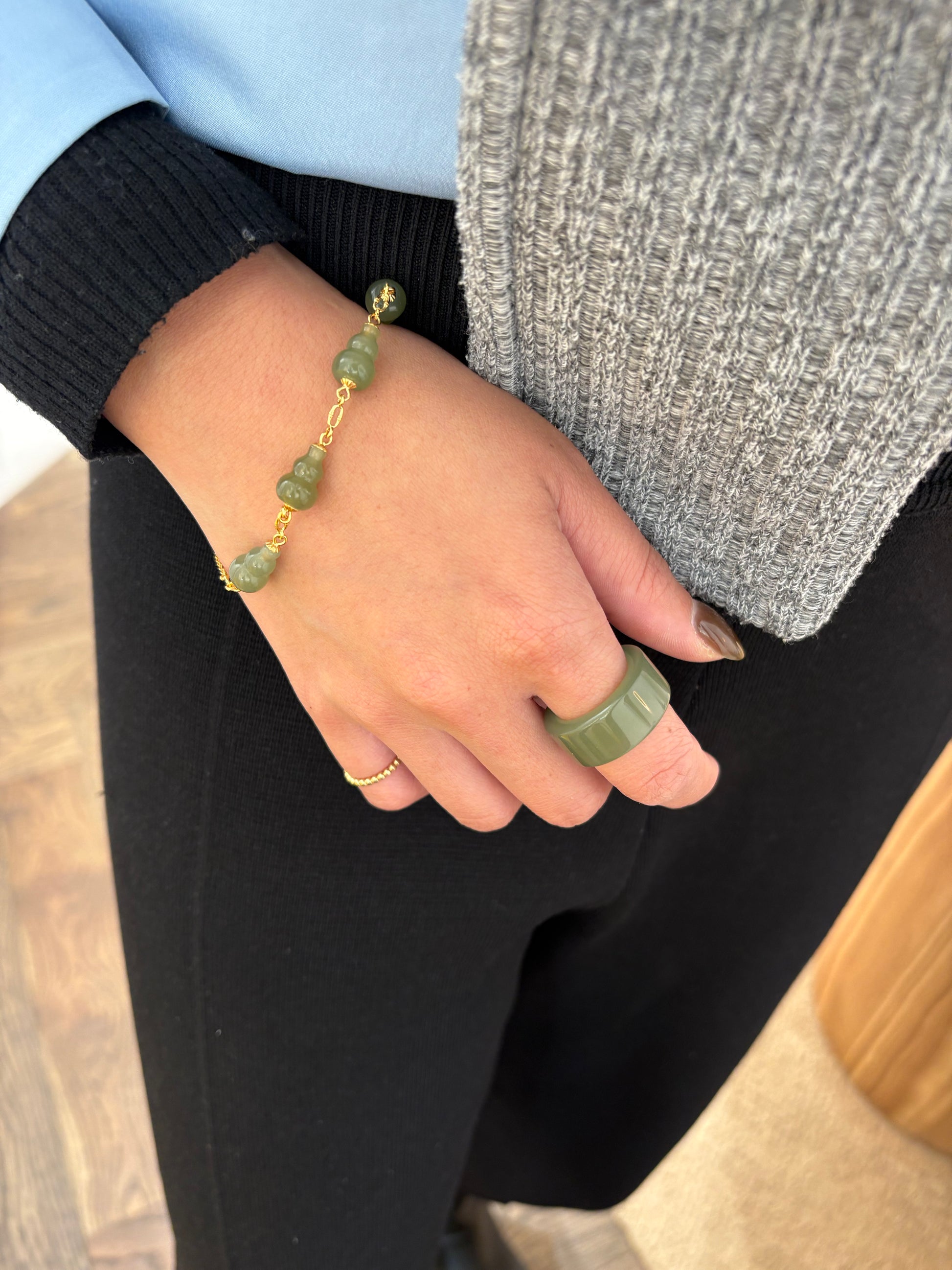 Hulu Blessing Jade Bracelet