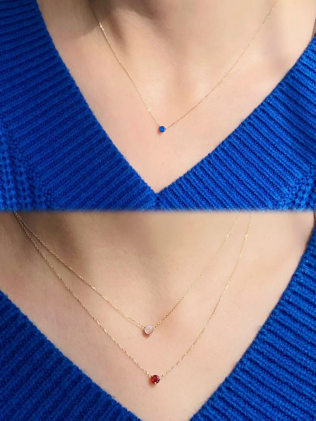 October Birthstone Opal Solitaire Necklace