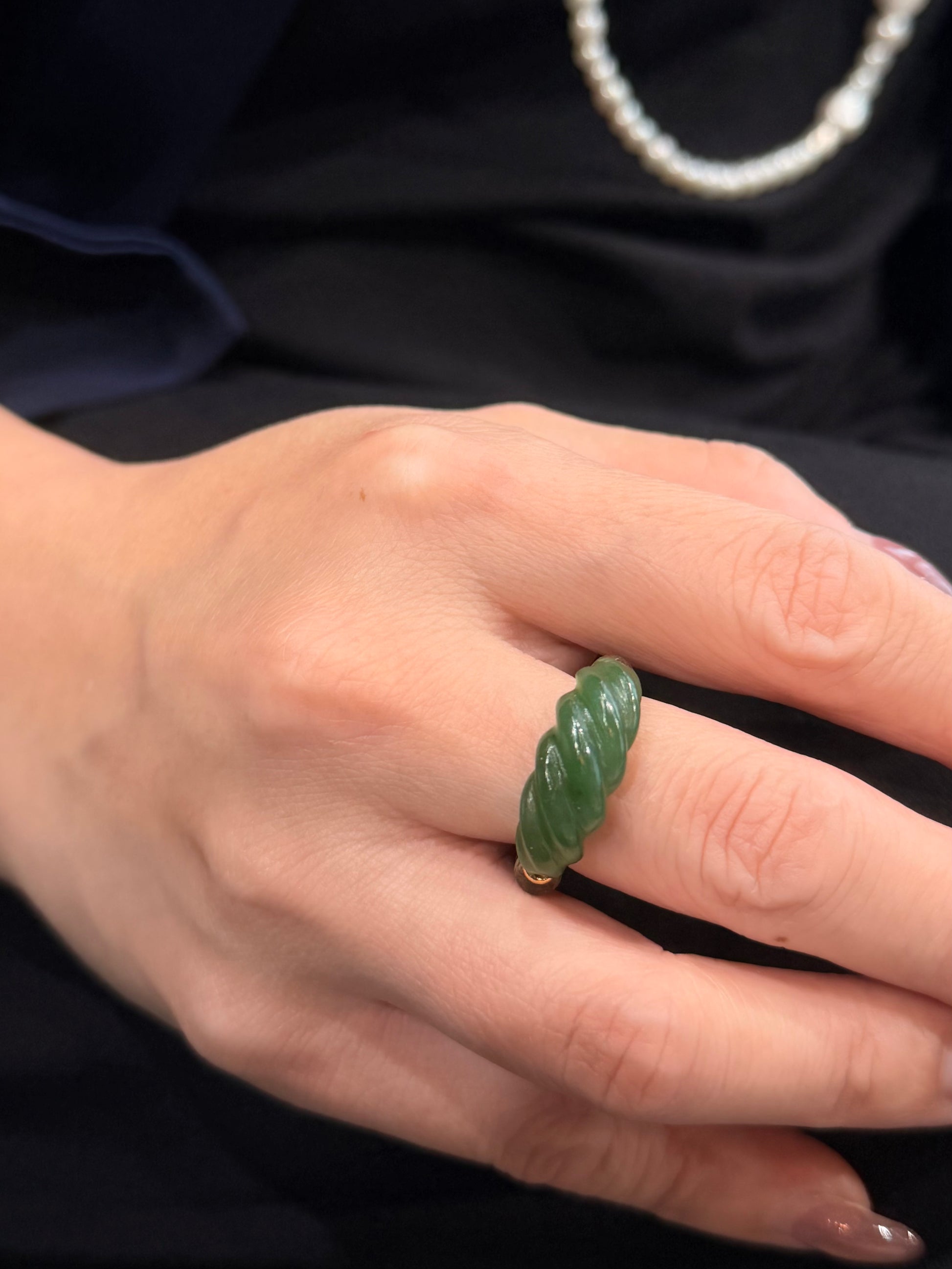 Oud Jade Cord Ring