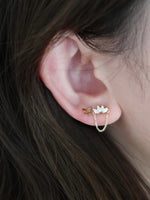 LOTUSDROP DIAMOND FLATBACK STUDS