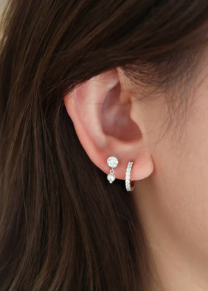 Lune Pearl Flatback Earring