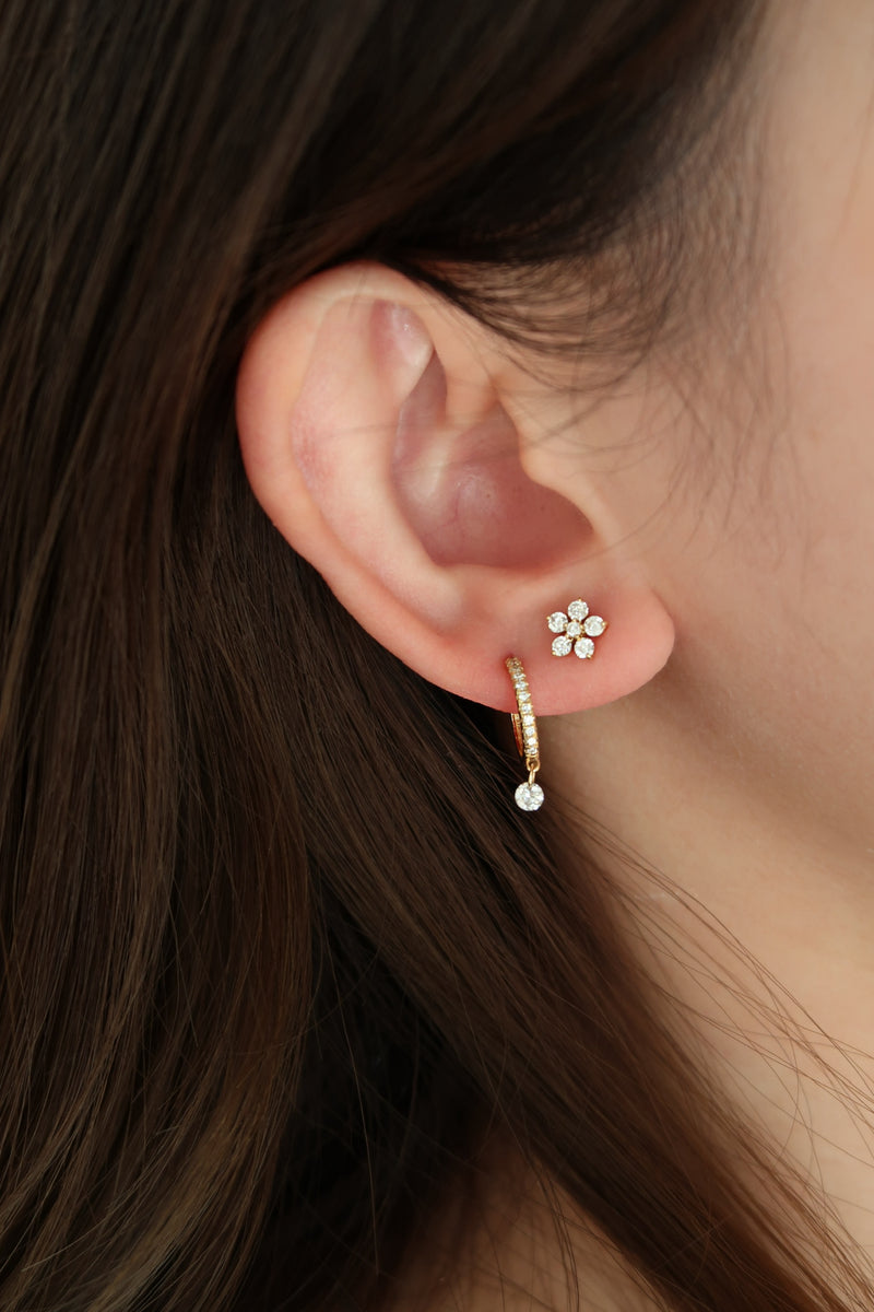 Fleuris Diamond Flatback Earring