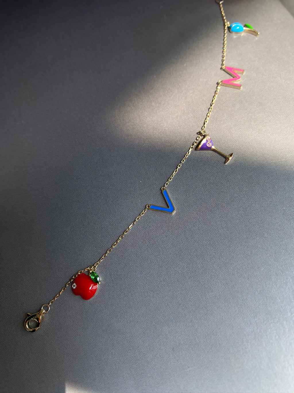 Moi Enamel Charm Bracelet