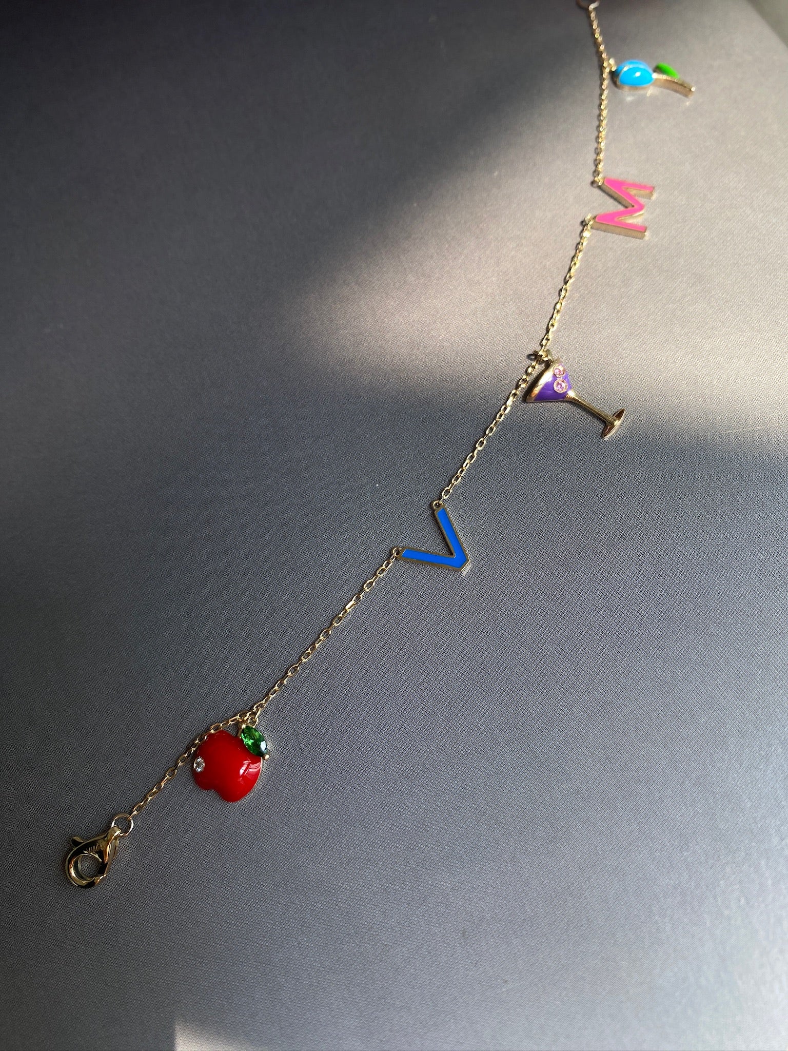 Moi Enamel Charm Bracelet