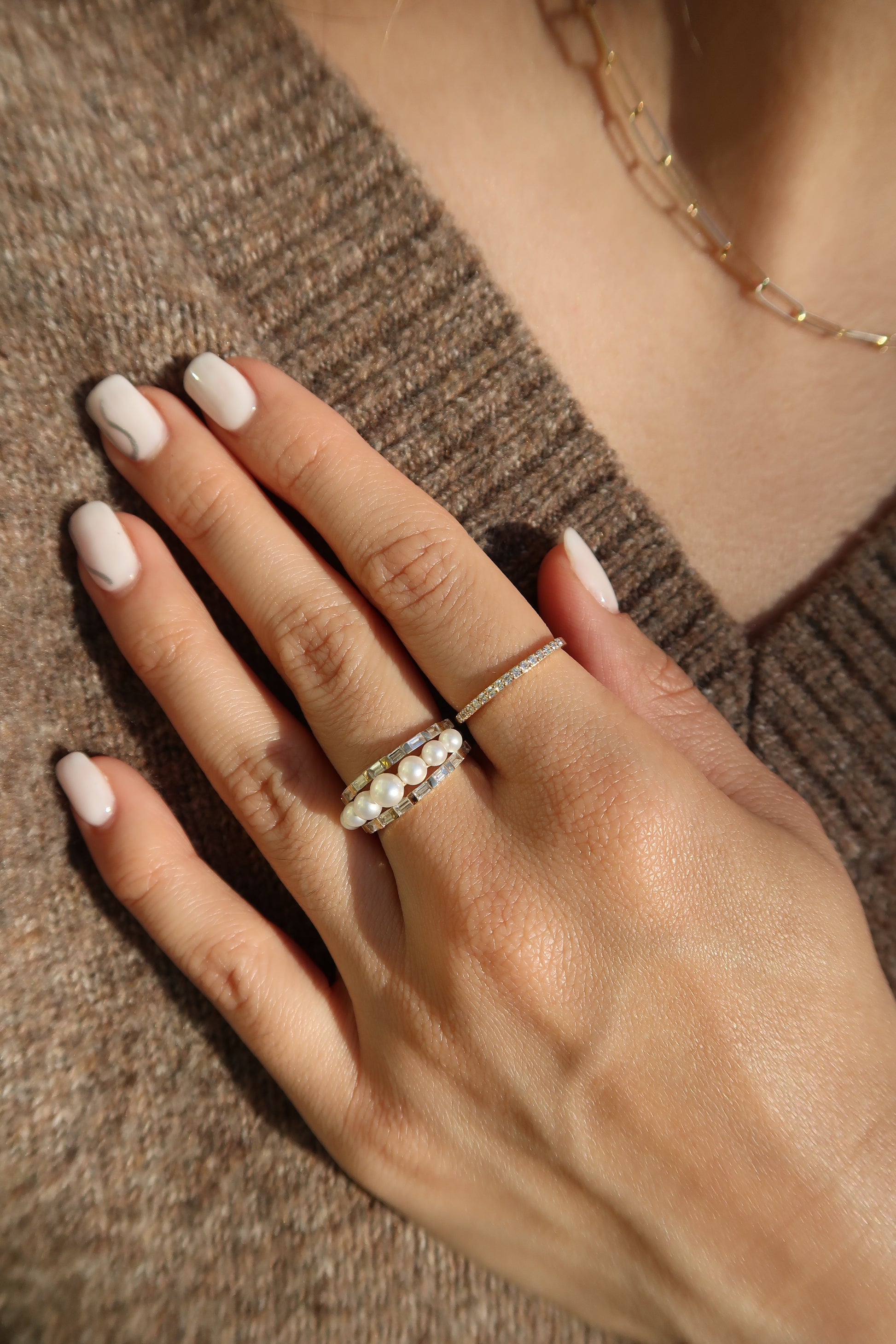 April Diamond Birthstone Eternity Ring