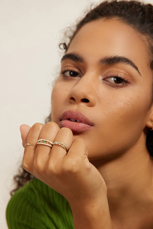 March Birthstone Aquamarine Eternity Ring