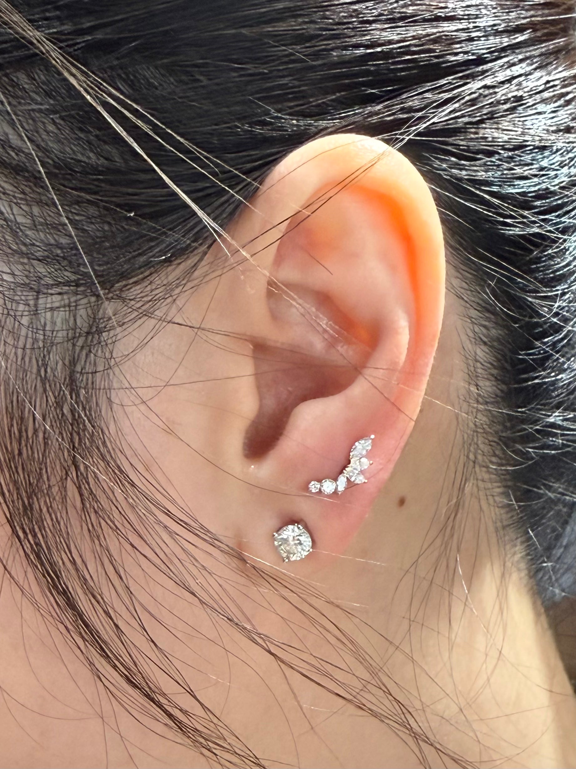Soléna Diamond Flatback Earring