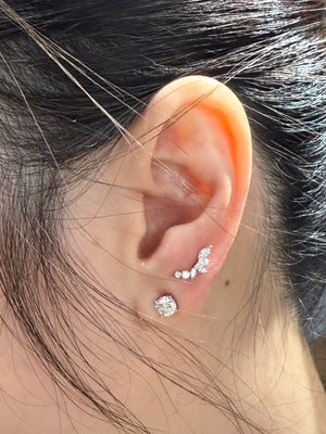Soléna Diamond Flatback Earring