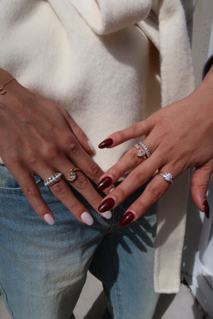 Sienna Baguette & Pearl Ring