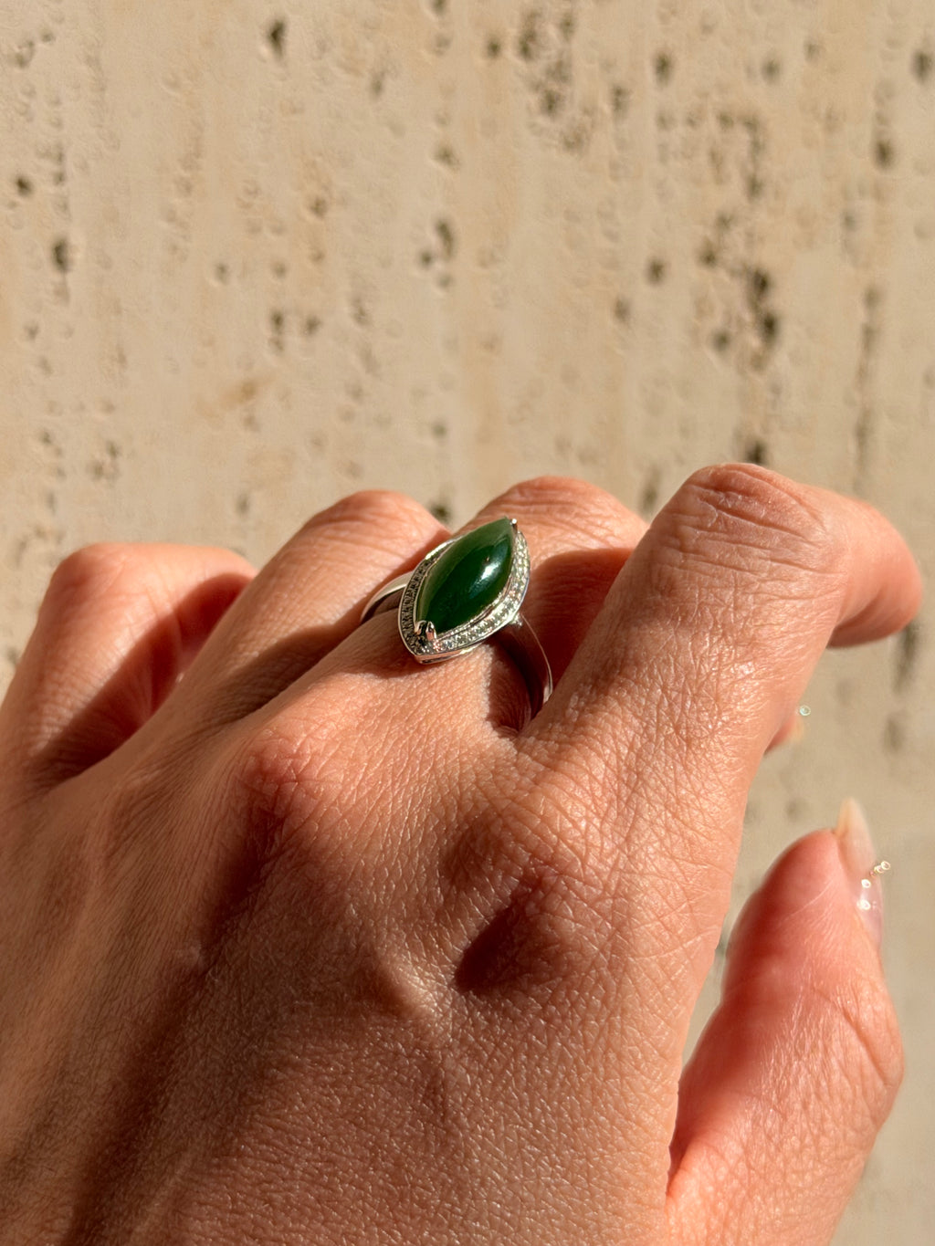 Marquise Jade Ring