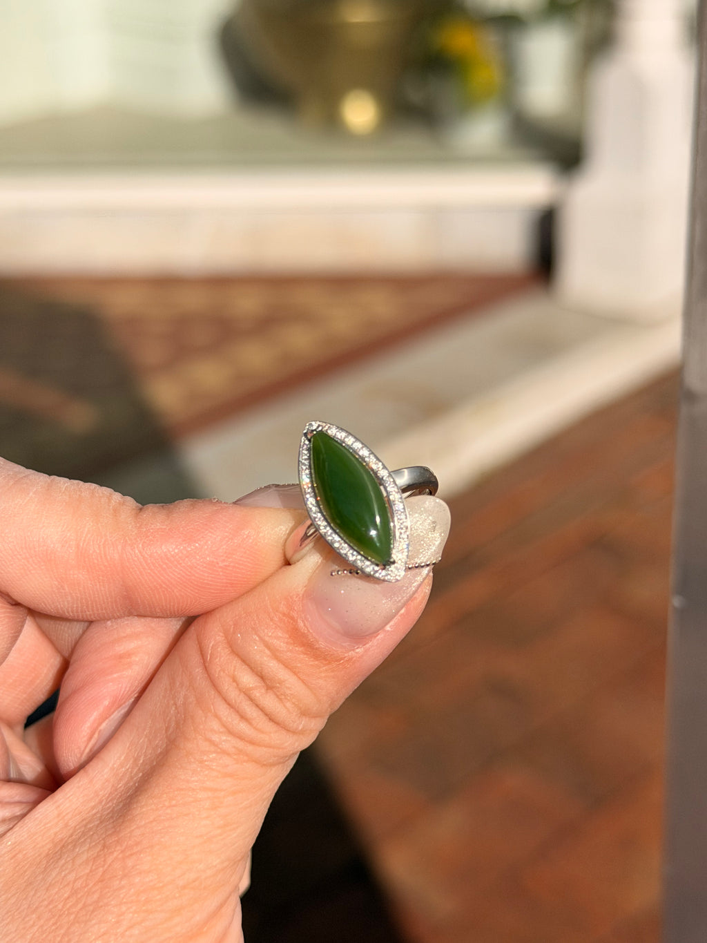 Marquise Jade Ring