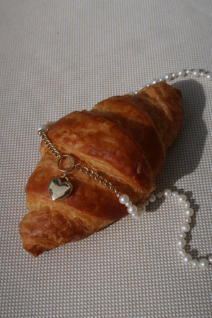 Glister Heart Pearl Necklace