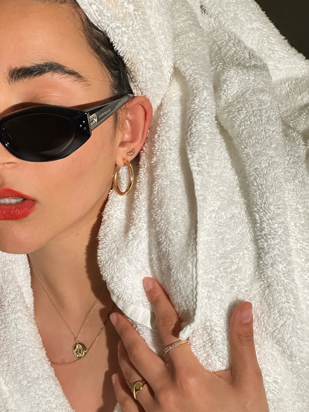 Petite Croissant Stud Earring