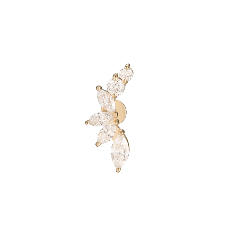 Soléna Diamond Flatback Earring