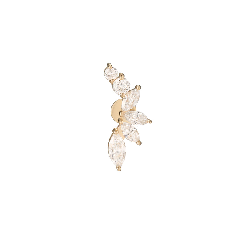 Soléna Diamond Flatback Earring