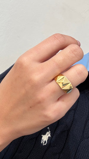 Pyramid Signet Ring