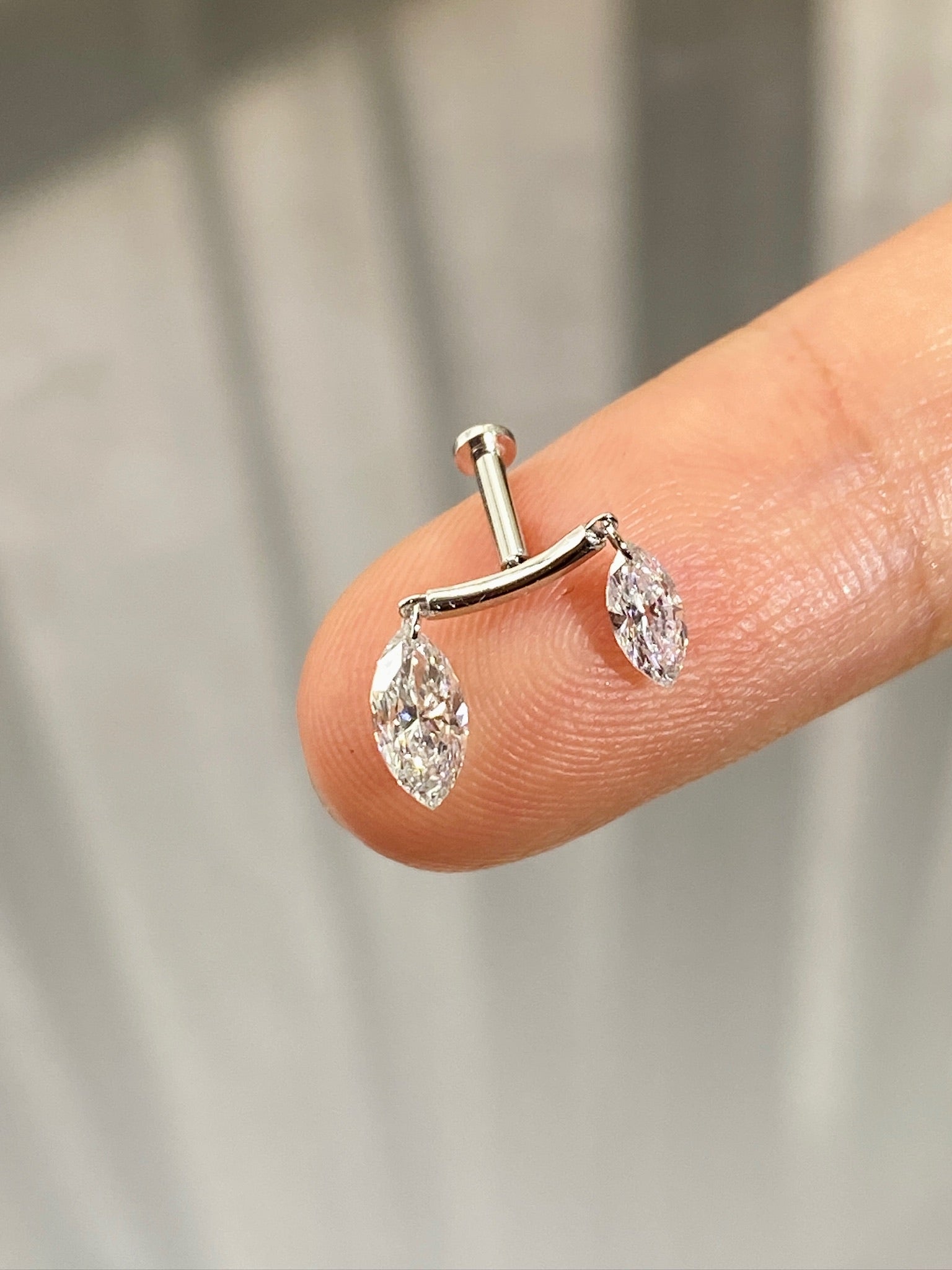 Diamond Arc Flatback Earring