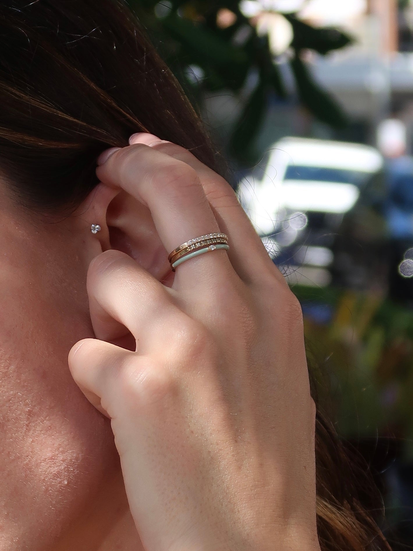 April Diamond Birthstone Eternity Ring