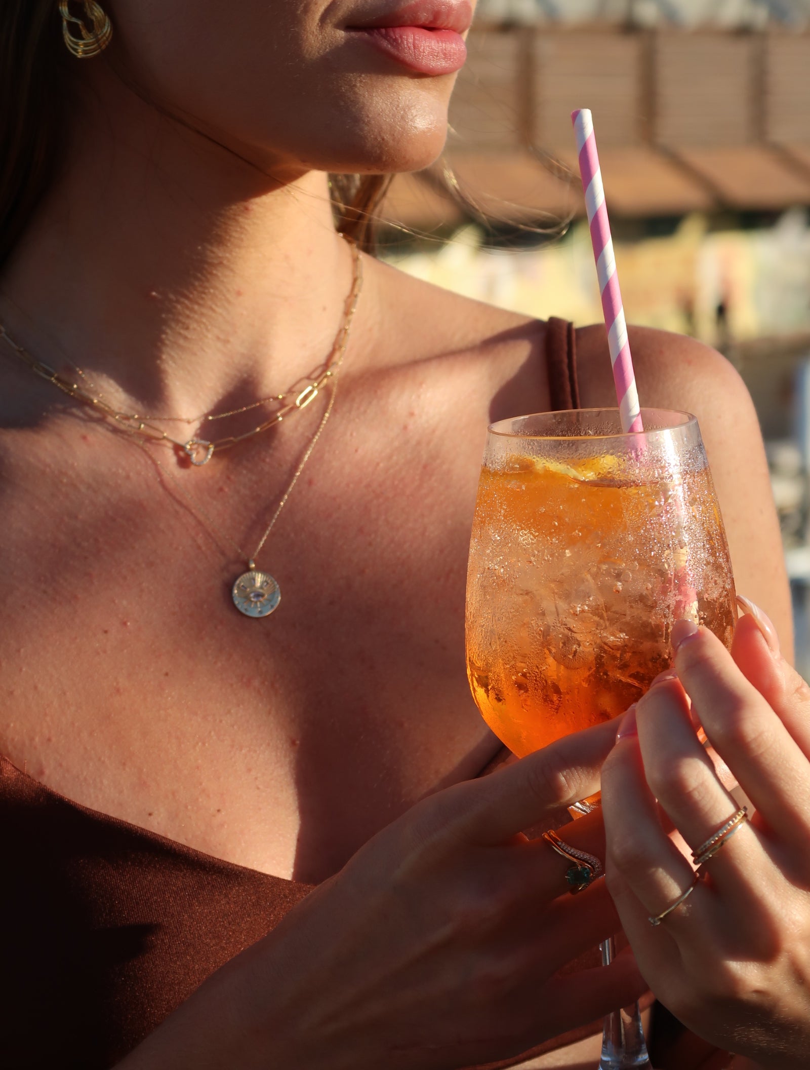 The Diamond Heart Paperclip Chain Necklace