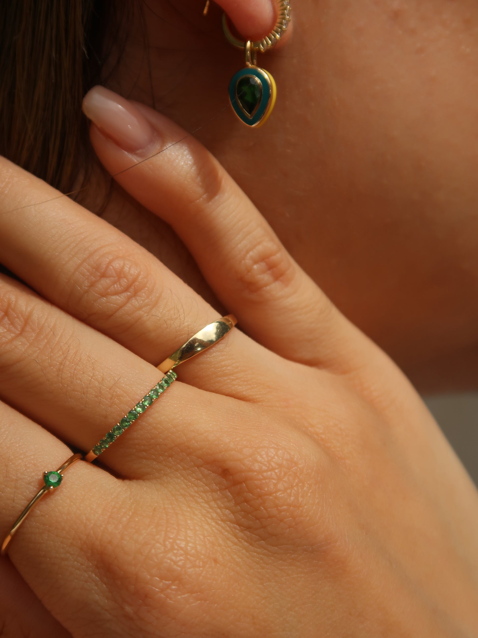 May Birthstone Tsavorite Solitaire Ring