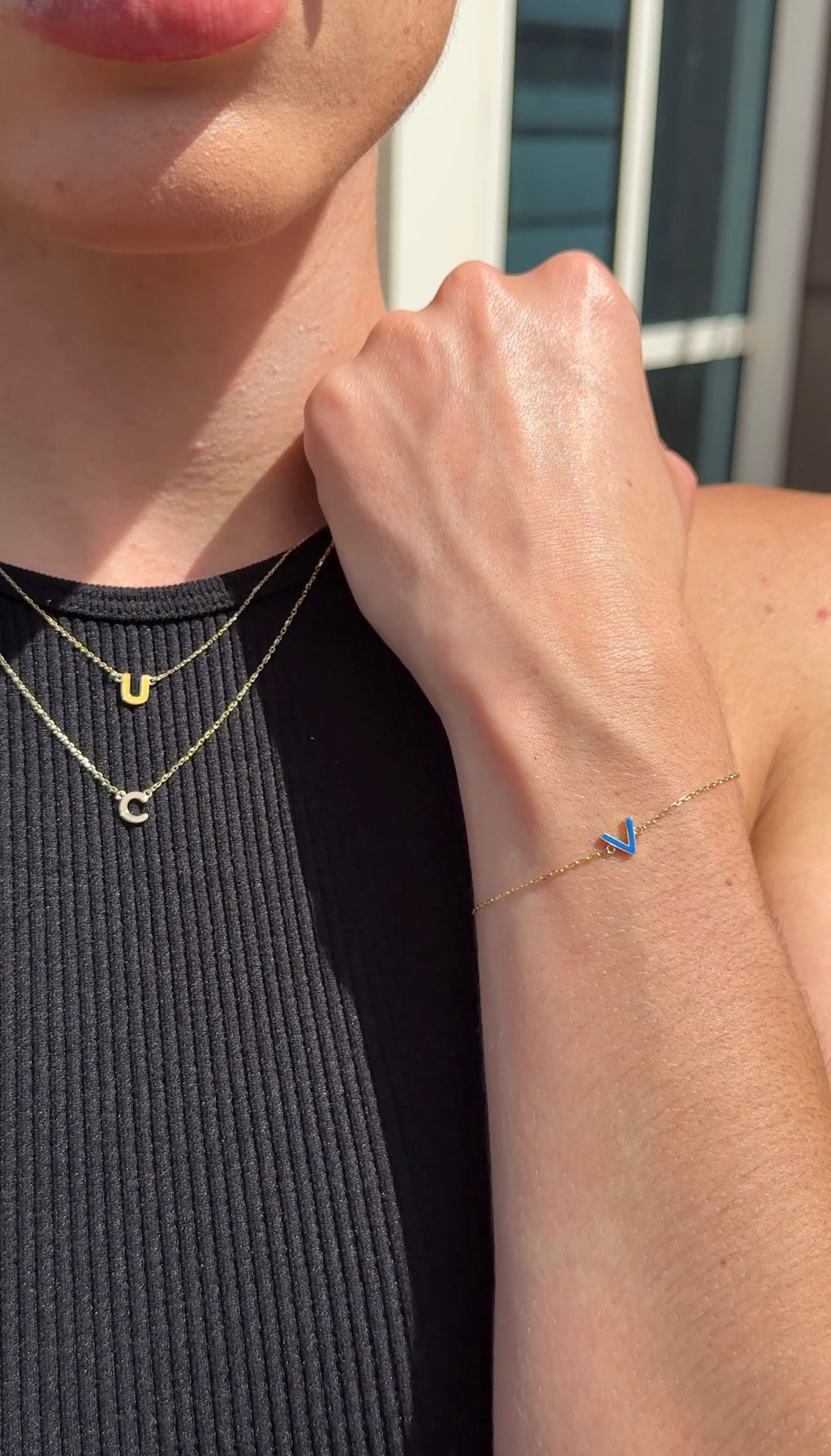 Initial Enamel Bracelet